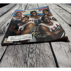 SPORTS ILLUSTRATED Mag Dream Team Jordan Magic Barkley Ewing Malone 2/18/91!